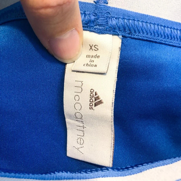 Adidas by Stella McCartney Blue Cropped Athletic Compression Baseball Legging XS - Picture 4 of 8